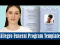 Funeral Program Template DIY - Change Background Allegro Design