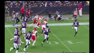 Lamar Jackson throws INT on first drive against the Kansas City Chiefs