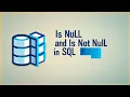 sql is null and is not null in sql sql null DBMS null