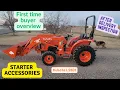 My first tractor-Kubota L2501 complete overview After Delivery Inspection and starter accessories