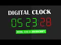 Segment Digital clock with HTML CSS and JavaScript
