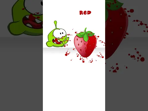 Qual é a Cor do Morango? 🍓 #shorts #learnwithomnom #vídeoeducativo