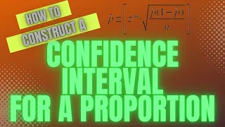 CONFIDENCE INTERVAL for a Proportion MADE EASY