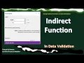 Indirect Function in Data Validation