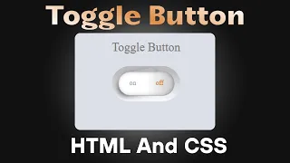 How to Create a Toggle Button Using HTML and CSS Custom CSS Switch Tutorial