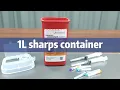 1 Quart Sharps Container for Home Use and Professional Small Portable Container for Travel