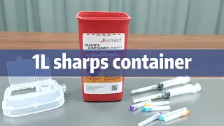 1 Quart Sharps Container for Home Use and Professional Small Portable Container for Travel