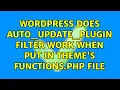 Wordpress Does auto - update