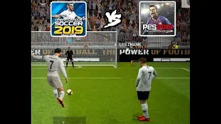 pes 19 mobile vs dls 19 penalty shootout