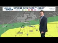 Cooler weather begins another chance for some storms this evening