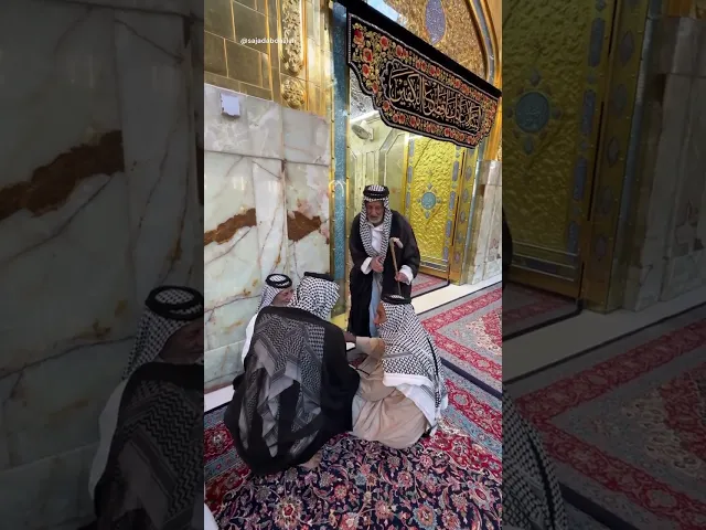 ⁣گاعدين بسد شيخ العشيرة ❤️