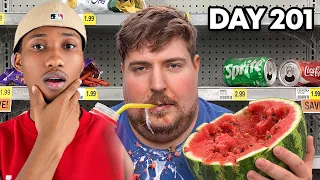 PODRA? Comer Todo lo que Hay en este Supermercado por 1,000,000 de Dólares | DOFFLYN VIDEO REACCION