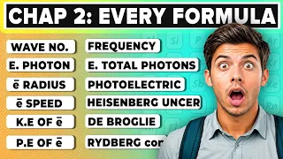 Every Formula of Atomic Structure Explained 