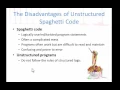 3 - 1 The disadvantages of unstructured spaghetti code