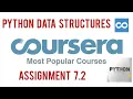 Python Data Structures Assignment 7 2 Solution Coursera Assignment 7 2 Python Data Structures