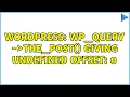 Wordpress WP - Query gallerypage- the
