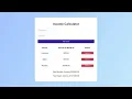 Income Calculator App Using HTML CSS and JavaScript with Source Code