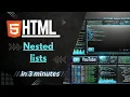 Nested list in html cover in 3 minutes Nested html element in hindi