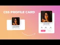 Animated Profile Card UI Design using HTML CSS CSS Hover Effects