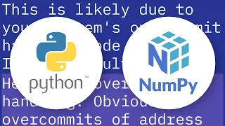 Unable to allocate array with shape and data type