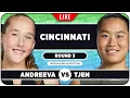ANDREEVA vs TJEN WTA Cincinnati 2026 LIVE Tennis Watchalong