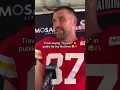 Travis says my wife and discusses the wedding