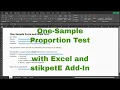 Excel - One-Sample Proportion Test with stikpetE