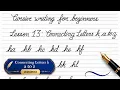Cursive Writing for Beginners - Lesson 13 Connecting Letters h a to z AthysCalligraphy