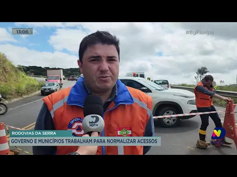 Rodovias da Serra: governo e municípios trabalham para normalizar acessos
