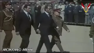 فيديو نادر للعظماء الرئيس محمد انور السادات والرئيس حسني مبارك  عاش اللي قال الكلمة  دندنها