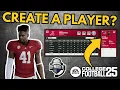HOW TO CREATE A PLAYER FOR DYNASTY MODE IN COLLEGE FOOTBALL 25