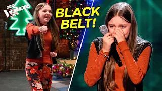 12-Year-Old Dropped Karate Kicks At Backstage Before Shattering Studio! | The Voice Kids