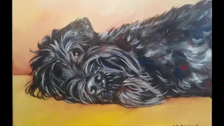 Painting Quinn with Acrylics on Canvas