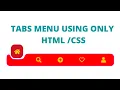 Animated tab menu using only HTML AND CSS Navigation Menu Navbar using