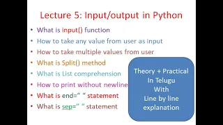 Lecture 5 Python