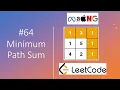 Minimum Path Sum Dynamic Programming Python LeetCode 64
