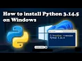 How to install Python 3 14 5 on Windows