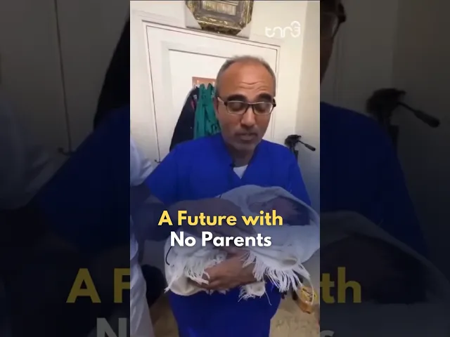 ⁣A newborn baby was found near a mosque bomb.ed by Israeli warplanes.