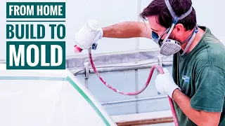Looking Like a Mold & NOT a Kit – Spraying Gelcoat (MJ Sailing – Ep 302)