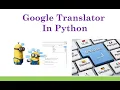 Google Translator API in Python
