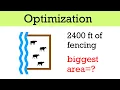 Optimization A farmer has 2400 ft of fencing and wants to fence off a rectangular field