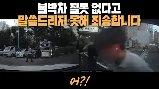 26171회. 후진 주차하다가 스마트폰 보며 지나가던 보행자와 사고.. 저는 블박차가 더 잘못했다는 의견입니다만..