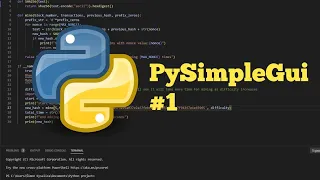 Create Simple GUI in Python PySimpleGui
