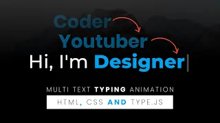 Multi Text Typing Animation using Html CSS And Type JS WebKitCoding