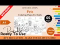 FREE Pets Coloring Pages For Kids 5 Pages