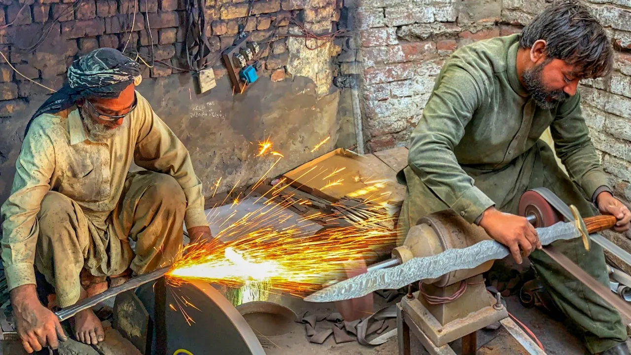 How is a medieval sword crafted beautifully by a craftman || Crafting a Sword with Incredible Detail
