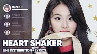 twice heart shaker line distribution lyrics color coded patreon requested