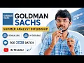 Goldman Sachs Internship 2027 Engineering Summer Analyst Bengaluru Hyderabad Apply Now