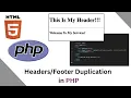PHP Include Tutorial - How to Duplicate Headers Footers Using include Beginner PHP