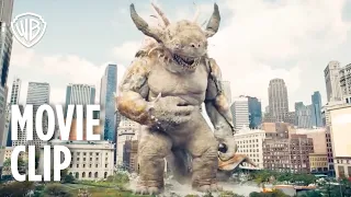 superman kaiju metropolis battle movie clip warner bros entertainment